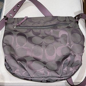 Well loved Coach handbag  Silver and light lavender in colour